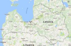 Superficie del territorio de Letonia