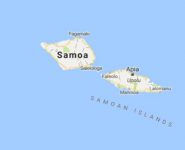 Superficie del territorio de Samoa